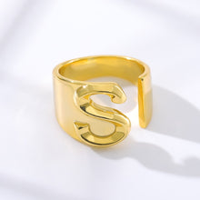 Load image into Gallery viewer, Gold Initial Rings
