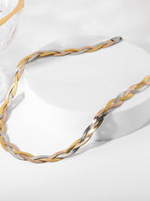 Load image into Gallery viewer, Tricolor Braided Snake Chain Necklace

