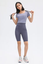 Load image into Gallery viewer, Hook &amp; Eye Waist Biker Shorts
