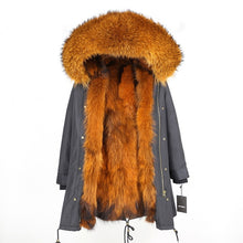 Load image into Gallery viewer, Long Fox Fur Parka
