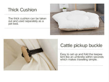 Load image into Gallery viewer, Pet Teepee With Thick Cushion
