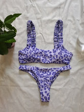 Load image into Gallery viewer, Orange Leopard Thong Bikini
