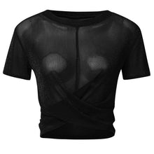 Load image into Gallery viewer, Mesh Tie Up T-Shirt S
